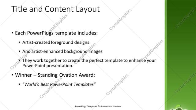 Title and Content presentation slide layout