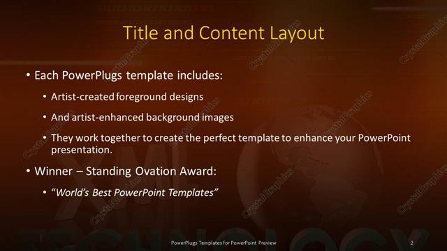 Title and Content presentation slide layout