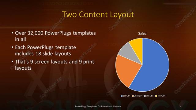 Two Content presentation slide layout