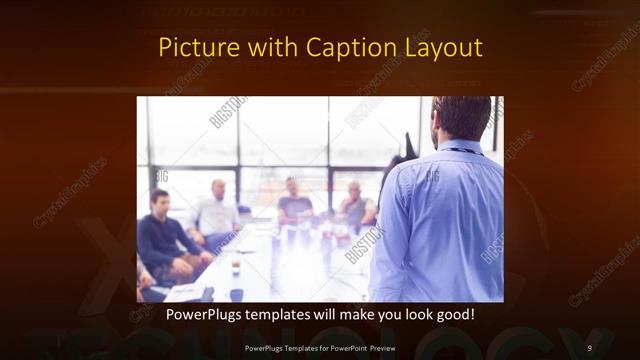 Picture with Caption presentation slide layout