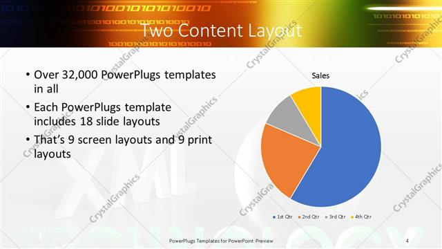 Two Content presentation slide layout