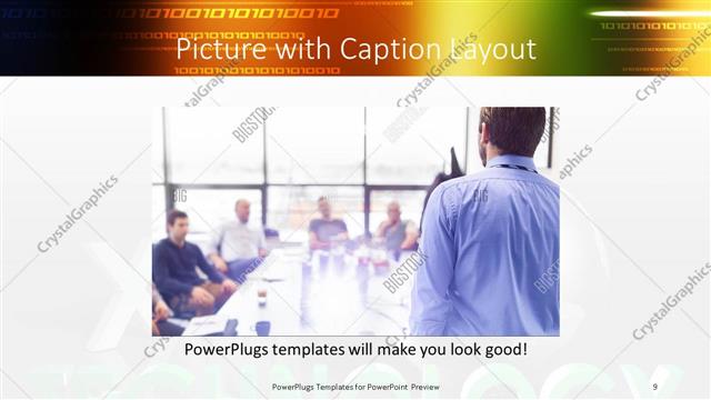Picture with Caption presentation slide layout