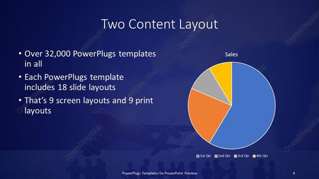Two Content presentation slide layout
