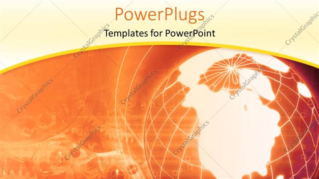  Presentation with fiery - An earth globe on a fiery red colored background