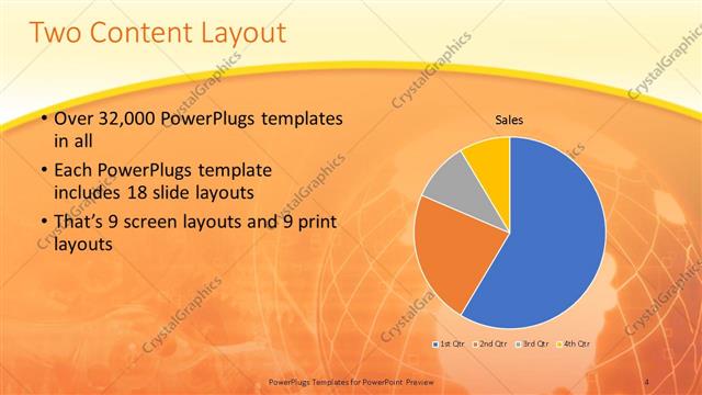 Two Content presentation slide layout