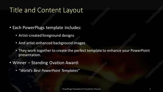 Title and Content presentation slide layout
