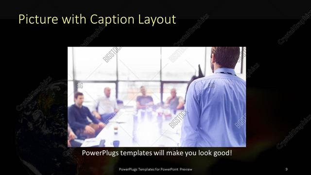 Picture with Caption presentation slide layout