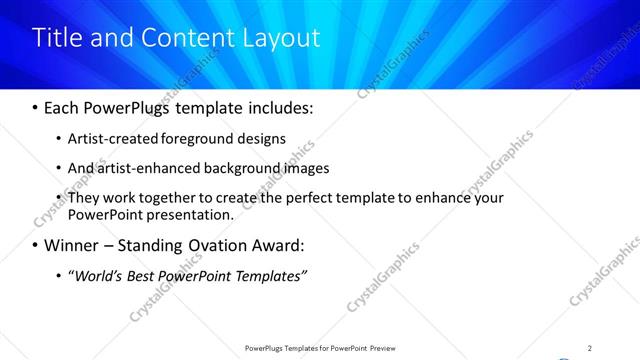 Title and Content presentation slide layout