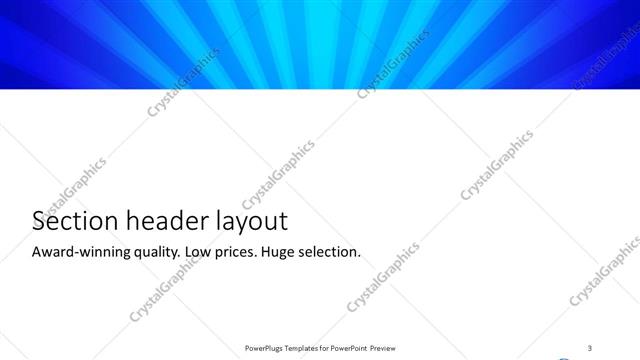 Section Header presentation slide layout