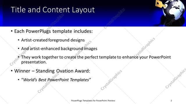 Title and Content presentation slide layout