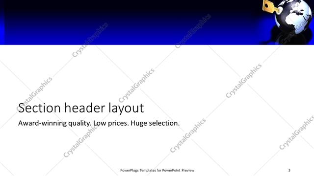 Section Header presentation slide layout