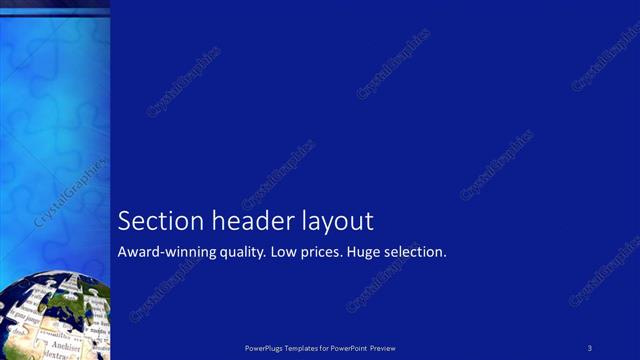 Section Header presentation slide layout