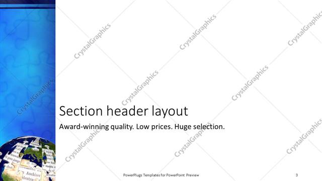 Section Header presentation slide layout