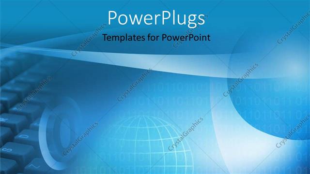  Presentation with connection - An earth globe with a keyboard and binary numbers