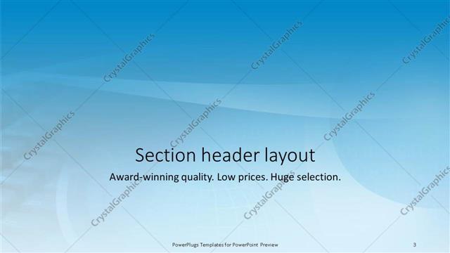 Section Header presentation slide layout