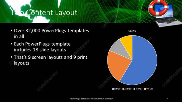 Two Content presentation slide layout