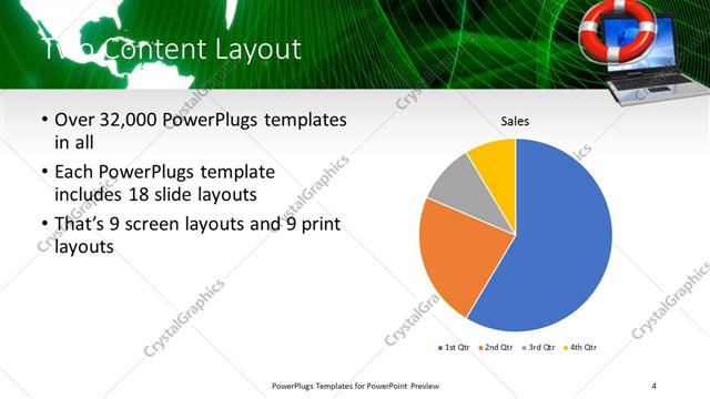Two Content presentation slide layout