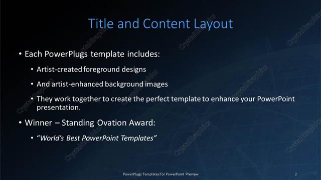 Title and Content presentation slide layout