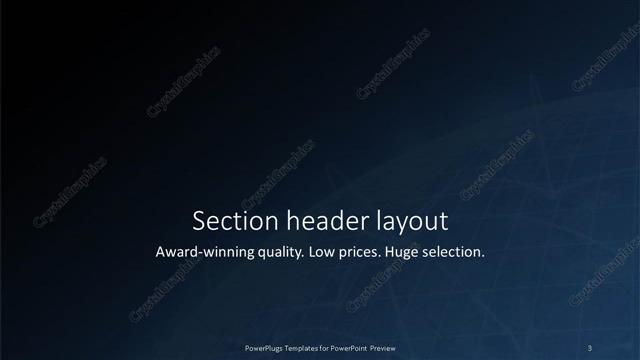 Section Header presentation slide layout