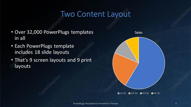 Two Content presentation slide layout