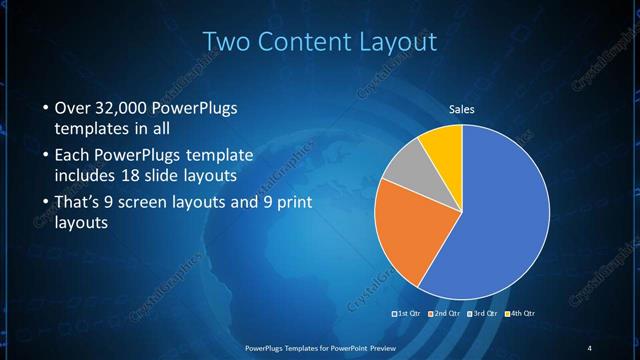 Two Content presentation slide layout