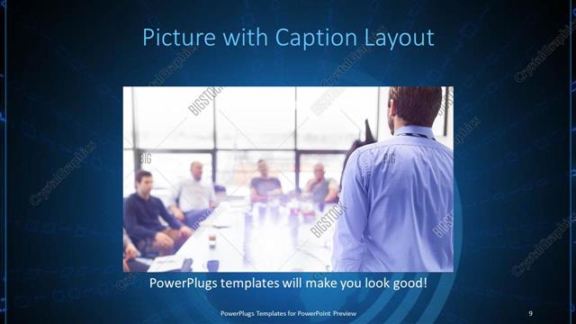 Picture with Caption presentation slide layout