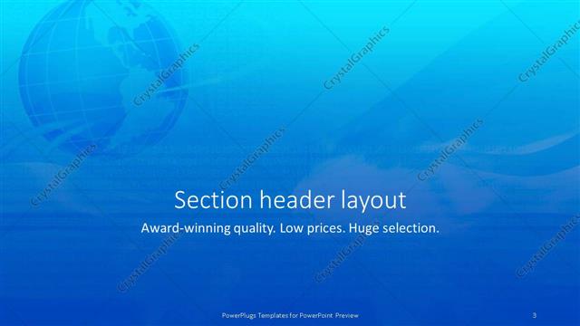 Section Header presentation slide layout