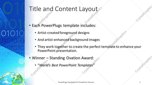 Title and Content presentation slide layout