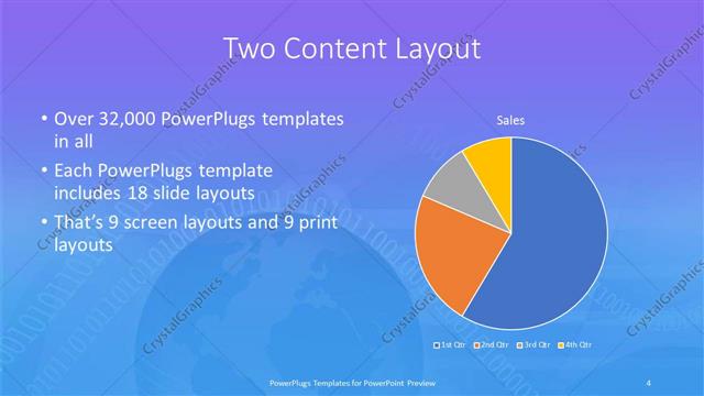 Two Content presentation slide layout