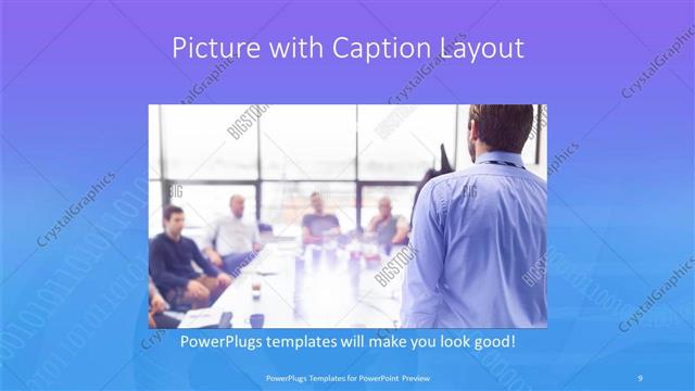 Picture with Caption presentation slide layout
