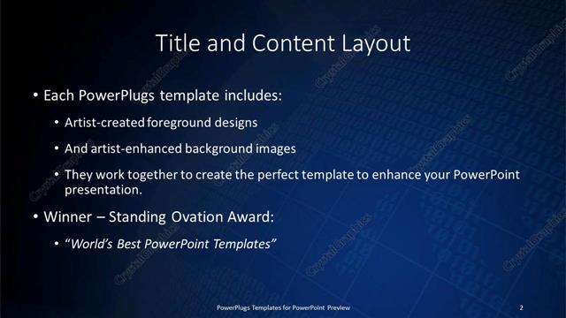 Title and Content presentation slide layout
