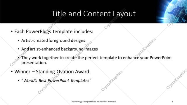 Title and Content presentation slide layout