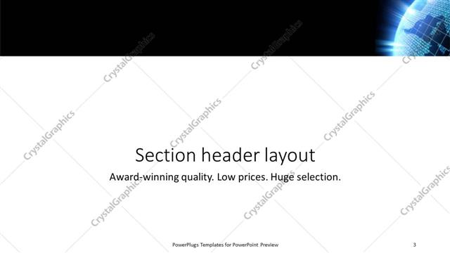 Section Header presentation slide layout