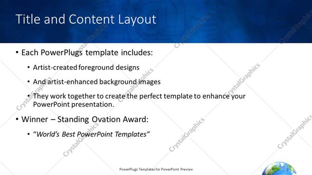 Title and Content presentation slide layout