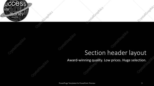 Section Header presentation slide layout