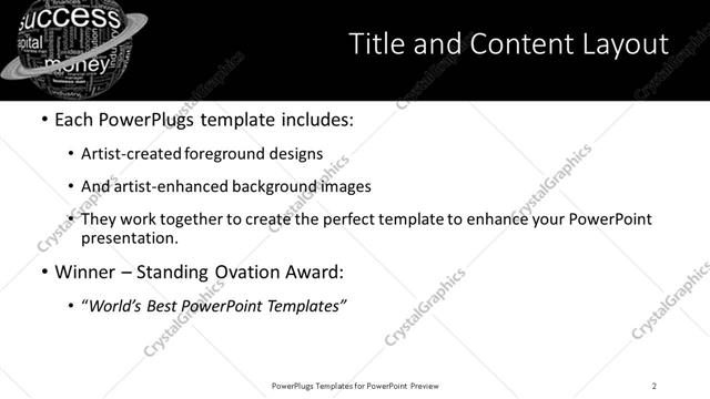 Title and Content presentation slide layout