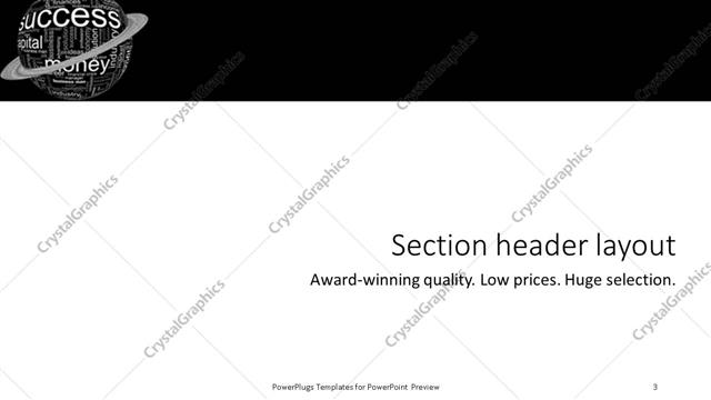 Section Header presentation slide layout