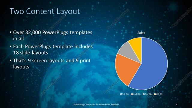 Two Content presentation slide layout