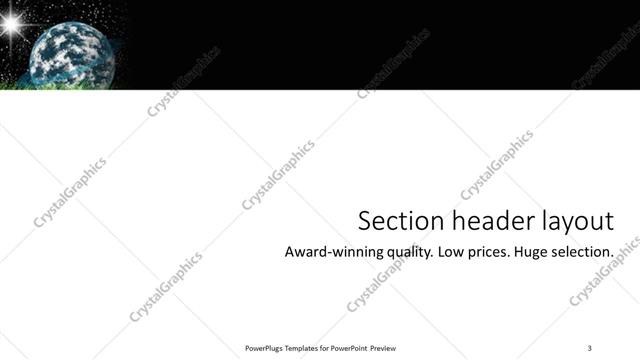 Section Header presentation slide layout