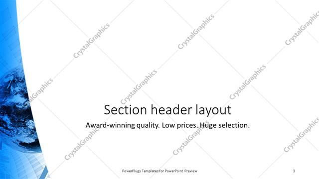 Section Header presentation slide layout