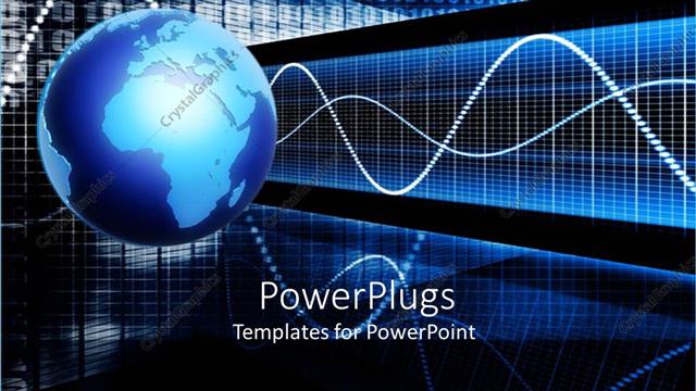  Presentation with pulse - Earth globe with pulse signals