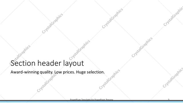 Section Header presentation slide layout
