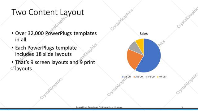 Two Content presentation slide layout