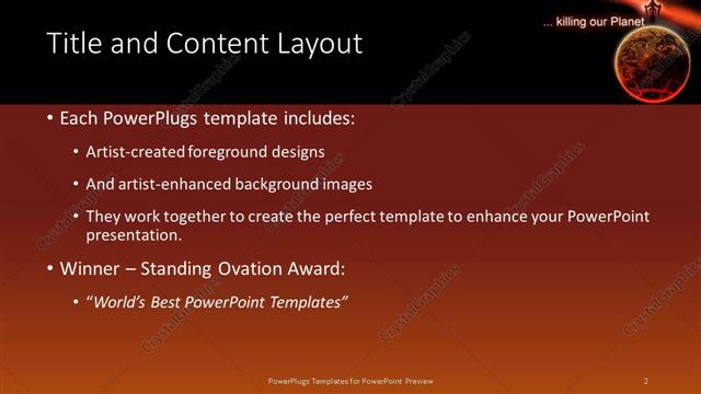 Title and Content presentation slide layout