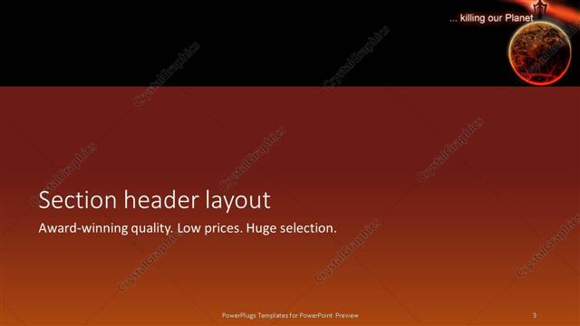 Section Header presentation slide layout