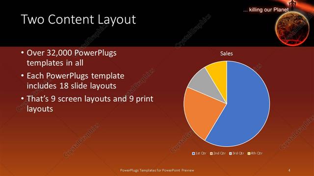Two Content presentation slide layout