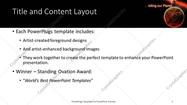 Title and Content presentation slide layout
