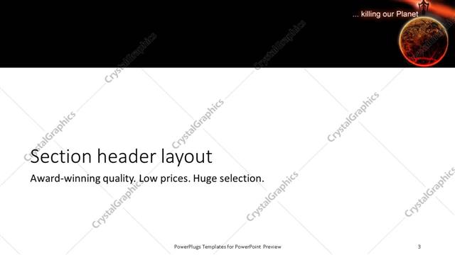 Section Header presentation slide layout