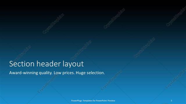 Section Header presentation slide layout