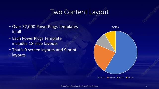 Two Content presentation slide layout